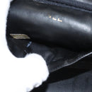 CHANEL Vanity Pouch Leather Black Gold CC Auth 122610-22