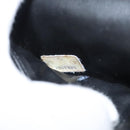 CHANEL Vanity Pouch Leather Black Gold CC Auth 122610-12