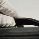 CHANEL Vanity Pouch Leather Black Gold CC Auth 122610-14