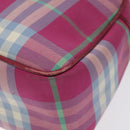 Burberrys Nova Check Shoulder Bag Canvas Pink Gold Auth 122611-9