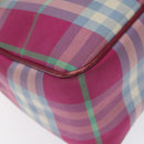 Burberrys Nova Check Shoulder Bag Canvas Pink Gold Auth 122611-16