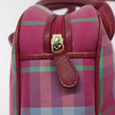 Burberrys Nova Check Shoulder Bag Canvas Pink Gold Auth 122611-10