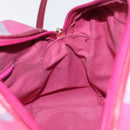 Burberrys Nova Check Shoulder Bag Canvas Pink Gold Auth 122611-18