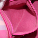 Burberrys Nova Check Shoulder Bag Canvas Pink Gold Auth 122611-20