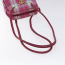 Burberrys Nova Check Shoulder Bag Canvas Pink Gold Auth 122611-7
