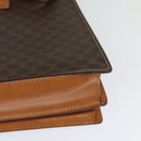 CELINE Macadam Canvas Shoulder Bag PVC Leather Brown Gold Auth 122617-15