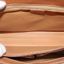 CELINE Macadam Canvas Shoulder Bag PVC Leather Brown Gold Auth 122617-9