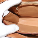 CELINE Macadam Canvas Shoulder Bag PVC Leather Brown Gold Auth 122617-19