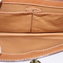 CELINE Macadam Canvas Shoulder Bag PVC Leather Brown Gold Auth 122617-20