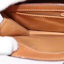 CELINE Macadam Canvas Shoulder Bag PVC Leather Brown Gold Auth 122617-22