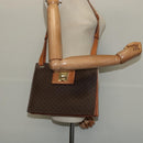 CELINE Macadam Canvas Shoulder Bag PVC Leather Brown Gold Auth 122617-23