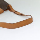 CELINE Macadam Canvas Shoulder Bag PVC Leather Brown Gold Auth 122617-6