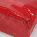 LOUIS VUITTON Monogram Vernis Reade MM Hand Bag Red Rouge M91086 LV Auth 122621-15