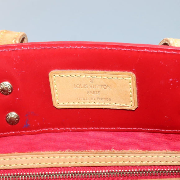 LOUIS VUITTON Monogram Vernis Reade MM Hand Bag Red Rouge M91086 LV Auth 122621