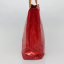 LOUIS VUITTON Monogram Vernis Reade MM Hand Bag Red Rouge M91086 LV Auth 122621-4