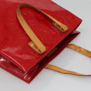 LOUIS VUITTON Monogram Vernis Reade MM Hand Bag Red Rouge M91086 LV Auth 122621-6
