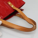 LOUIS VUITTON Monogram Vernis Reade MM Hand Bag Red Rouge M91086 LV Auth 122621-7