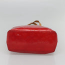 LOUIS VUITTON Monogram Vernis Reade MM Hand Bag Red Rouge M91086 LV Auth 122621-5