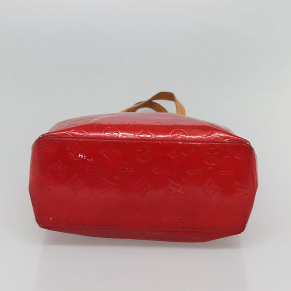 LOUIS VUITTON Monogram Vernis Reade MM Hand Bag Red Rouge M91086 LV Auth 122621