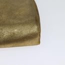 Salvatore Ferragamo Gancini Shoulder Bag Leather Gold Auth 122662-16