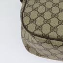 GUCCI GG Supreme Web Sherry Line Bag PVC Brown Gold 89 02 032 Auth 122664-15