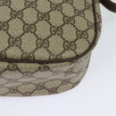 GUCCI GG Supreme Web Sherry Line Bag PVC Brown Gold 89 02 032 Auth 122664-16