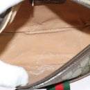 GUCCI GG Supreme Web Sherry Line Bag PVC Brown Gold 89 02 032 Auth 122664-10