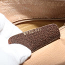 GUCCI GG Supreme Web Sherry Line Bag PVC Brown Gold 89 02 032 Auth 122664-12