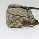 GUCCI GG Supreme Web Sherry Line Bag PVC Brown Gold 89 02 032 Auth 122664-4