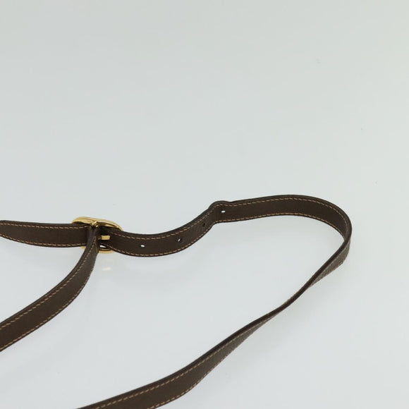 GUCCI GG Supreme Web Sherry Line Bag PVC Brown Gold 89 02 032 Auth 122664