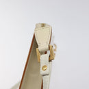 Salvatore Ferragamo Gancini Shoulder Bag Leather Ivory Gold Auth 122679-9