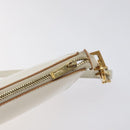 Salvatore Ferragamo Gancini Shoulder Bag Leather Ivory Gold Auth 122679-15