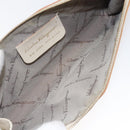 Salvatore Ferragamo Gancini Shoulder Bag Leather Ivory Gold Auth 122679-18