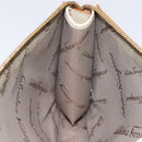 Salvatore Ferragamo Gancini Shoulder Bag Leather Ivory Gold Auth 122679-20