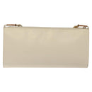 Salvatore Ferragamo Gancini Shoulder Bag Leather Ivory Gold Auth 122679-3