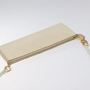 Salvatore Ferragamo Gancini Shoulder Bag Leather Ivory Gold Auth 122679-6