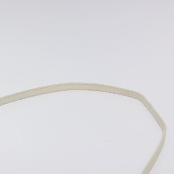 Salvatore Ferragamo Gancini Shoulder Bag Leather Ivory Gold Auth 122679