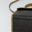 Christian Dior Honeycomb Canvas Hand Bag PVC 2way Black Gold Auth 122680-9