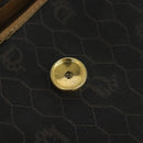 Christian Dior Honeycomb Canvas Hand Bag PVC 2way Black Gold Auth 122680-11