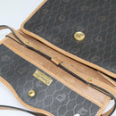 Christian Dior Honeycomb Canvas Hand Bag PVC 2way Black Gold Auth 122680-10