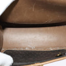 Christian Dior Honeycomb Canvas Hand Bag PVC 2way Black Gold Auth 122680-12