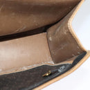 Christian Dior Honeycomb Canvas Hand Bag PVC 2way Black Gold Auth 122680-21