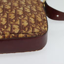 Christian Dior Trotter Canvas Shoulder Bag Red Gold Auth 122681-14