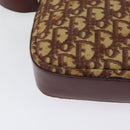 Christian Dior Trotter Canvas Shoulder Bag Red Gold Auth 122681-15
