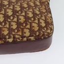 Christian Dior Trotter Canvas Shoulder Bag Red Gold Auth 122681-16