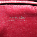 Christian Dior Trotter Canvas Shoulder Bag Red Gold Auth 122681-10