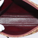 Christian Dior Trotter Canvas Shoulder Bag Red Gold Auth 122681-11