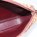Christian Dior Trotter Canvas Shoulder Bag Red Gold Auth 122681-17