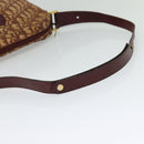 Christian Dior Trotter Canvas Shoulder Bag Red Gold Auth 122681-7