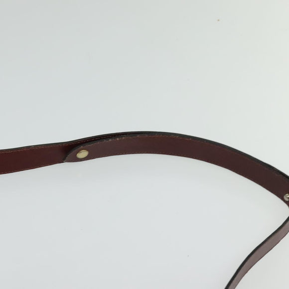 Christian Dior Trotter Canvas Shoulder Bag Red Gold Auth 122681